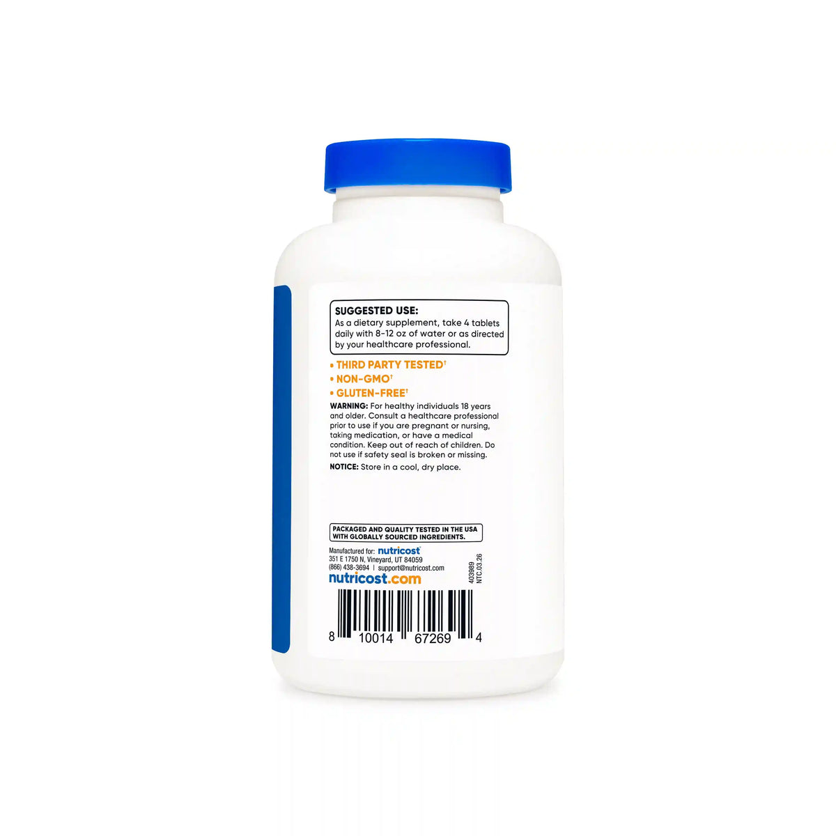 Nutricost Calcium & Magnesium Carbonate Tablets