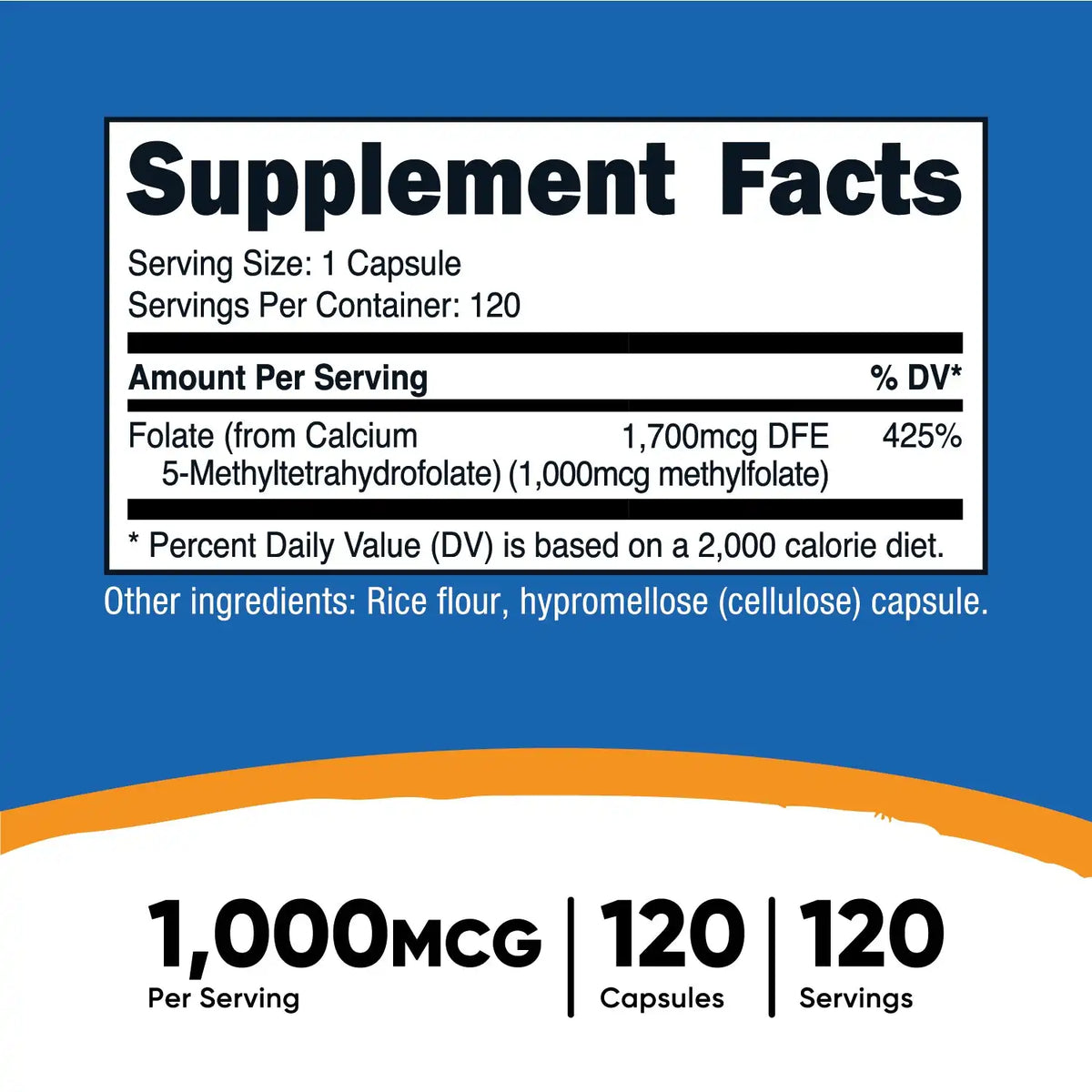 Nutricost Methyl Folate Capsules